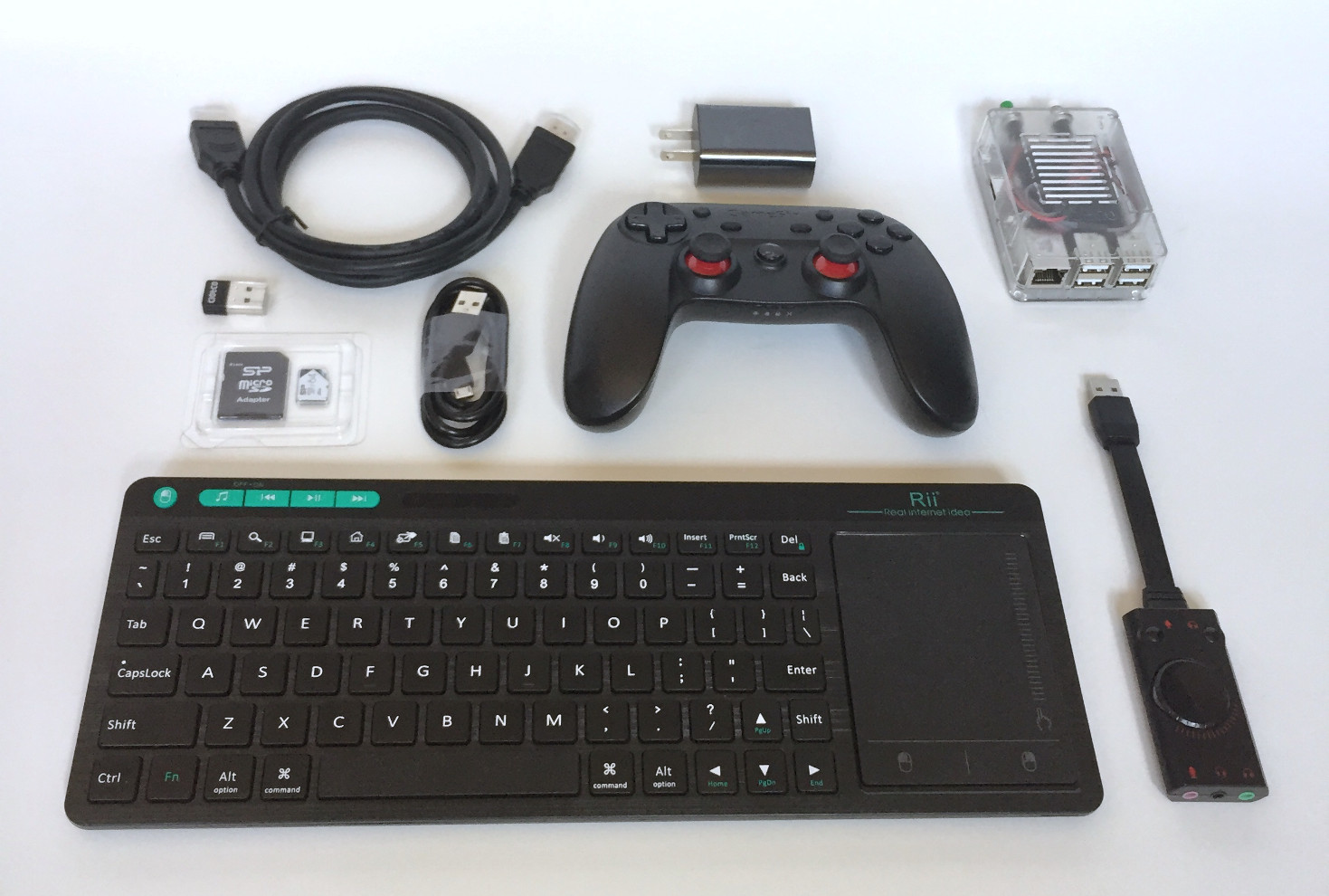 old game console with keyboard